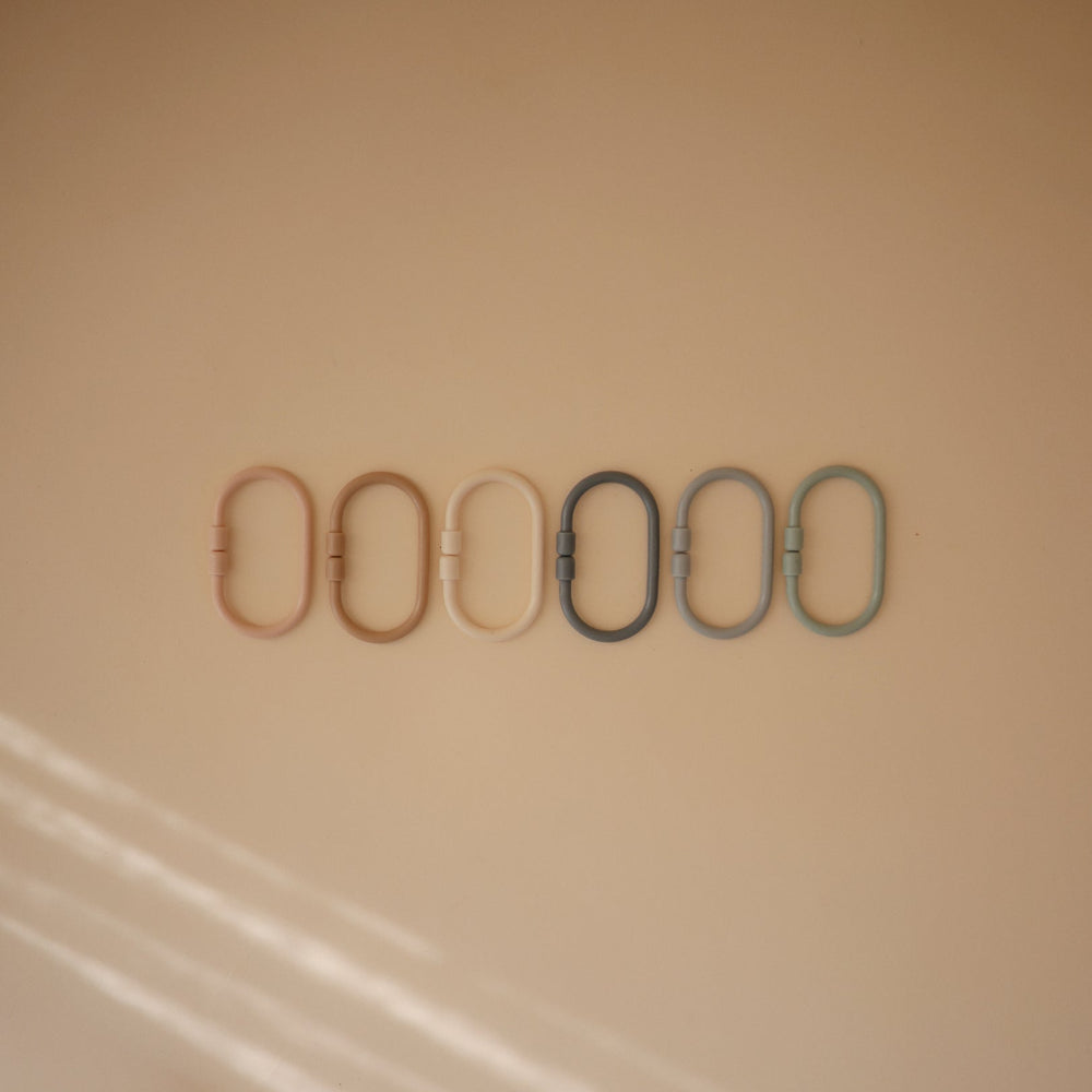 
                  
                    Chain Link Rings (Shifting Sand/Blush/Cambridge Blue)
                  
                