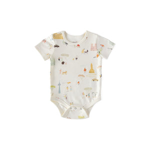 
                  
                    Short Sleeve Shoulder Snap One-Piece (Explore the World)
                  
                