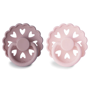 
                  
                    FRIGG Andersen Silicone Baby Pacifier |2-Pack | 0-6 Months (Twilight Mauve/White Lilac)
                  
                