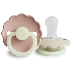
                  
                    FRIGG Daisy Night Silicone Pacifier | 2-Pack | 6-18 Months (Blush/Cream)
                  
                