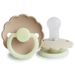 
                  
                    FRIGG Daisy Night Silicone Pacifier | 2-Pack | 6-18 Months (Croissant/Cream)
                  
                