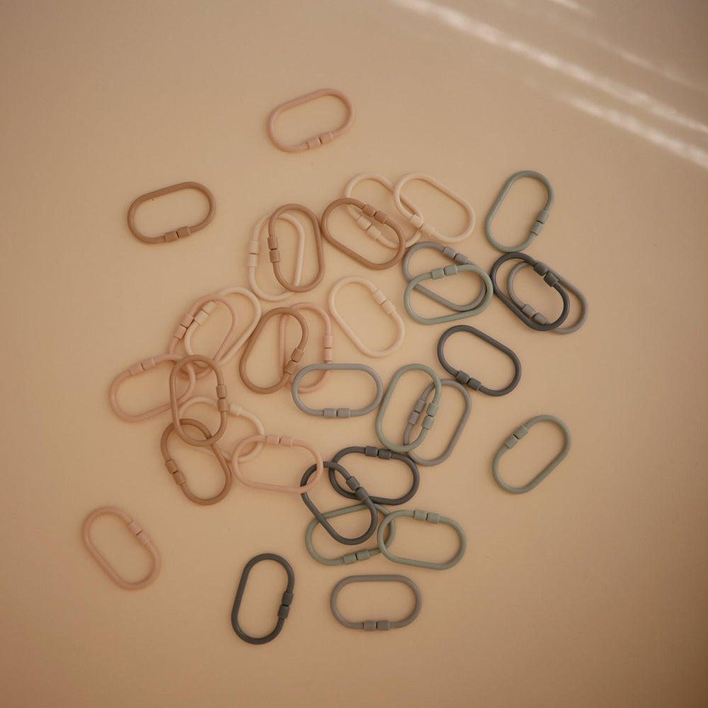 
                  
                    Chain Link Rings (Shifting Sand/Blush/Cambridge Blue)
                  
                