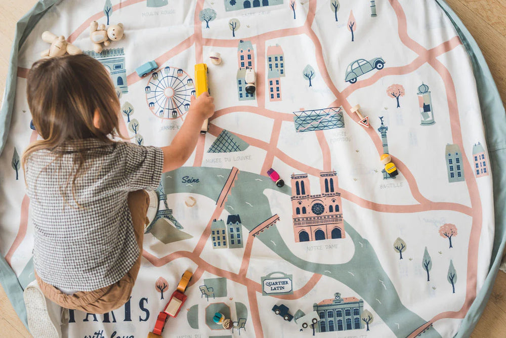 
                  
                    Paris Map Toy Storage Bag
                  
                