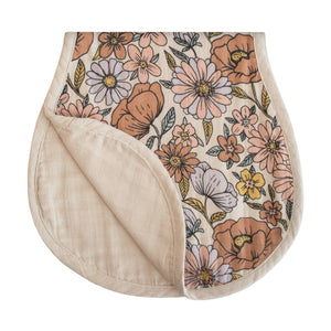 
                  
                    Muslin Burp Cloth Organic Cotton 2-Pack (Retro Flowers/Fog)
                  
                