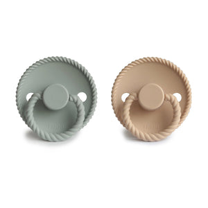 
                  
                    FRIGG Rope Silicone Pacifier| 2-Pack | 0-6 Months (Sage/Croissant)
                  
                