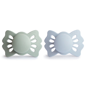 
                  
                    FRIGG Lucky Symmetrical Silicone Baby Pacifier | 2-Pack | 0-6 Months (Sage/Powder Blue)
                  
                