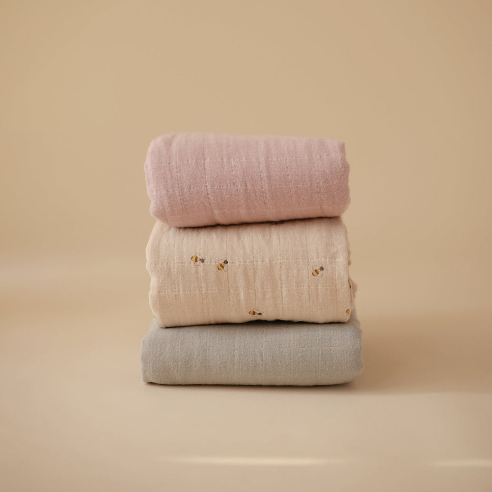
                  
                    Muslin Swaddle Blanket Organic Cotton (Bees)
                  
                