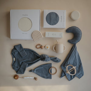
                  
                    Ribbed Knotted Baby Gown (Tradewinds)
                  
                