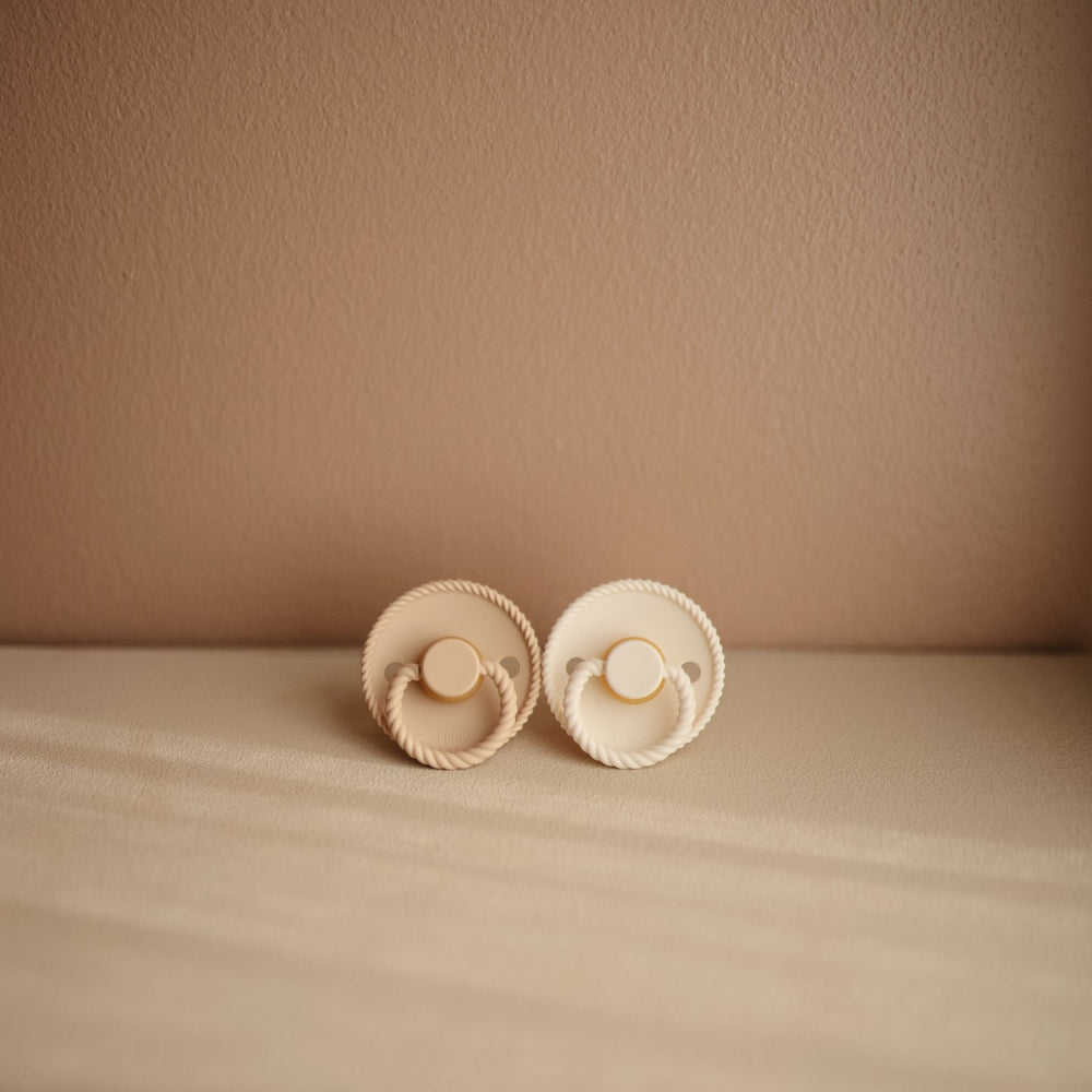 
                  
                    FRIGG Rope Silicone Pacifier| 2-Pack | 0-6 Months (Sage/Croissant)
                  
                