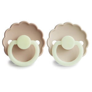 
                  
                    FRIGG Daisy Night Silicone Pacifier | 2-Pack | 6-18 Months (Croissant/Cream)
                  
                