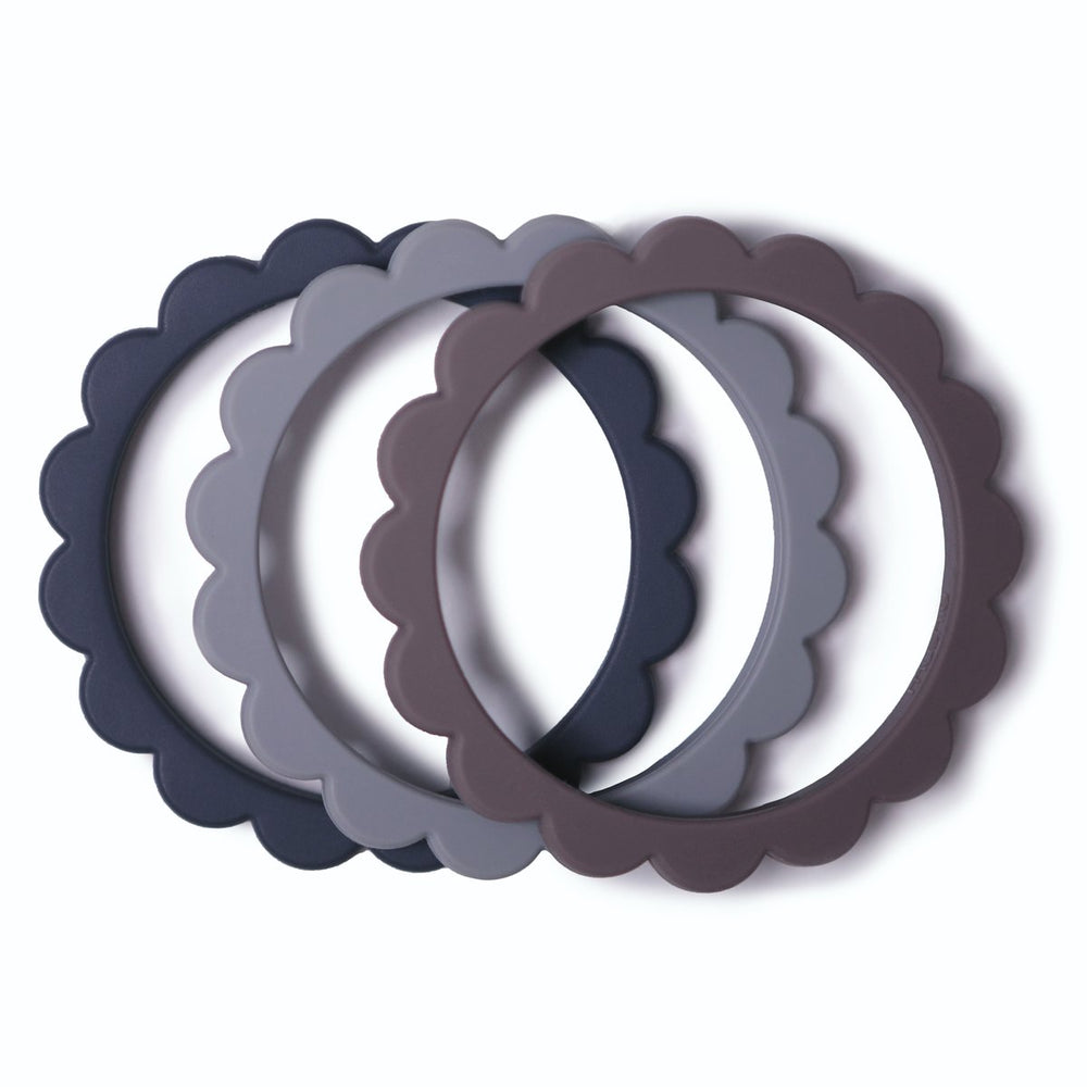 
                  
                    Flower Teething Bracelet 3-Pack (Steel/Dove Gray/Stone)
                  
                