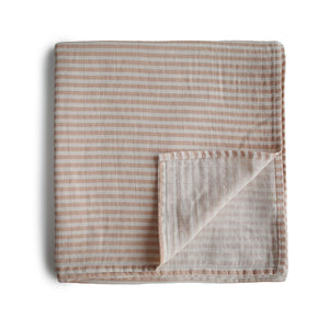 
                  
                    Muslin Swaddle Blanket Organic Cotton (Natural Stripe)
                  
                