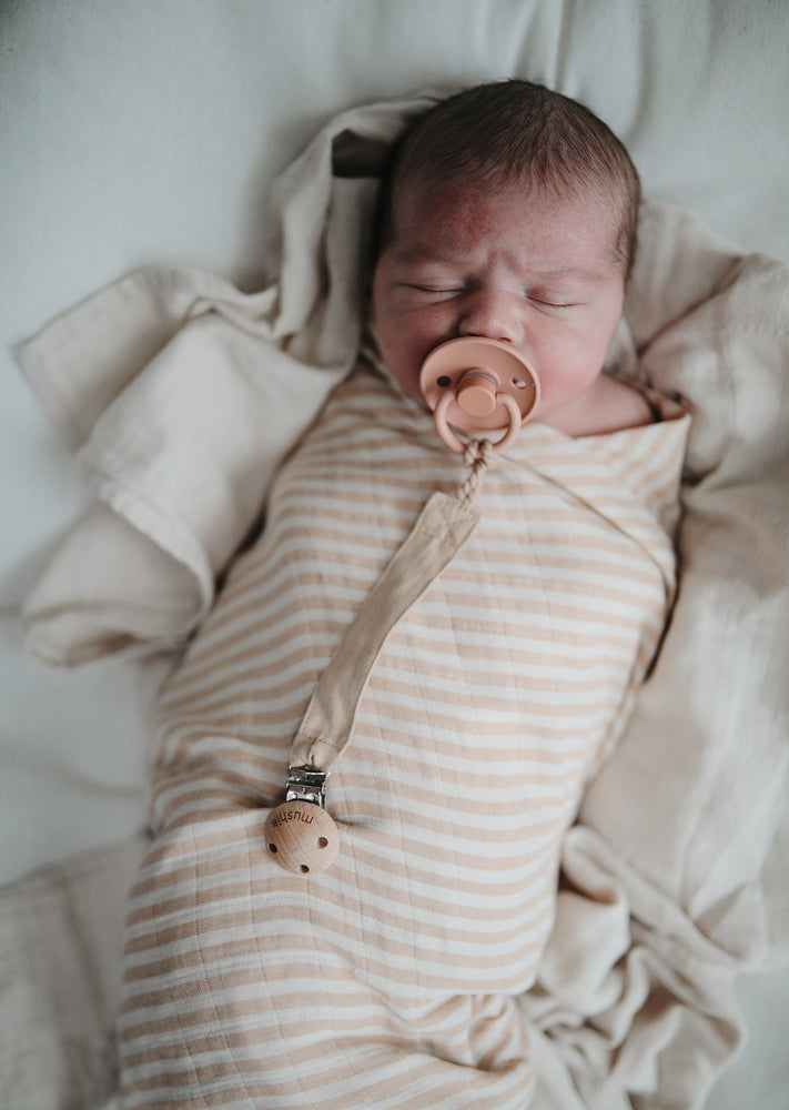 
                  
                    Muslin Swaddle Blanket Organic Cotton (Natural Stripe)
                  
                