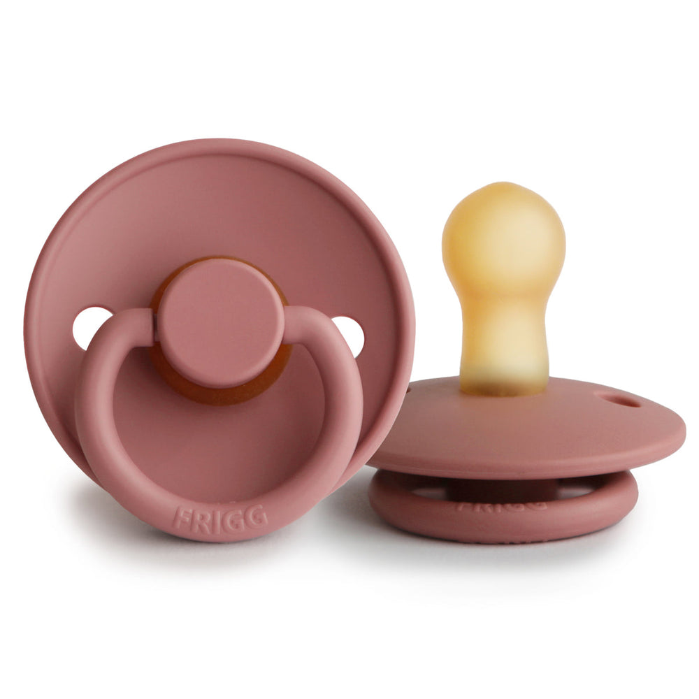 FRIGG Natural Rubber Pacifier |6-18 Months| (Powder Blush)