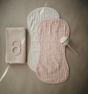 
                  
                    Muslin Burp Cloth Organic Cotton 2-Pack (Blush/Fog
                  
                