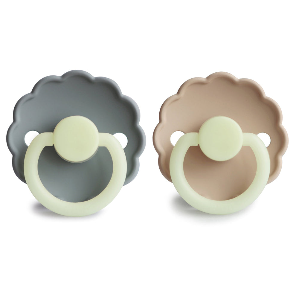 
                  
                    FRIGG Daisy Night Silicone Pacifier 2-Pack (French Gray/Croissant)
                  
                
